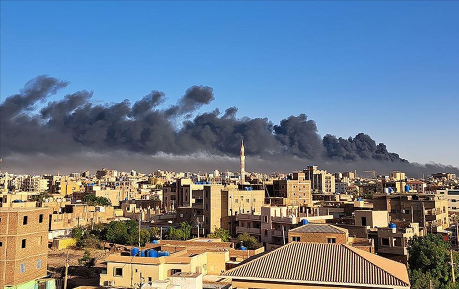 Sudan'da çatışmalardan bir kare