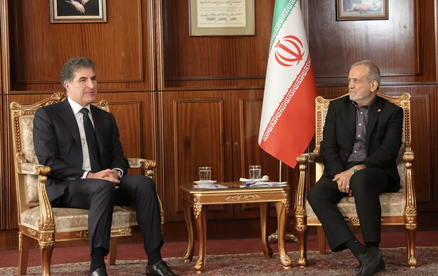 پزیشکیان بۆ نێچیرڤان بارزانی: ئێمە بەڕاستی ئێوە بە برای خۆمان دەزانین