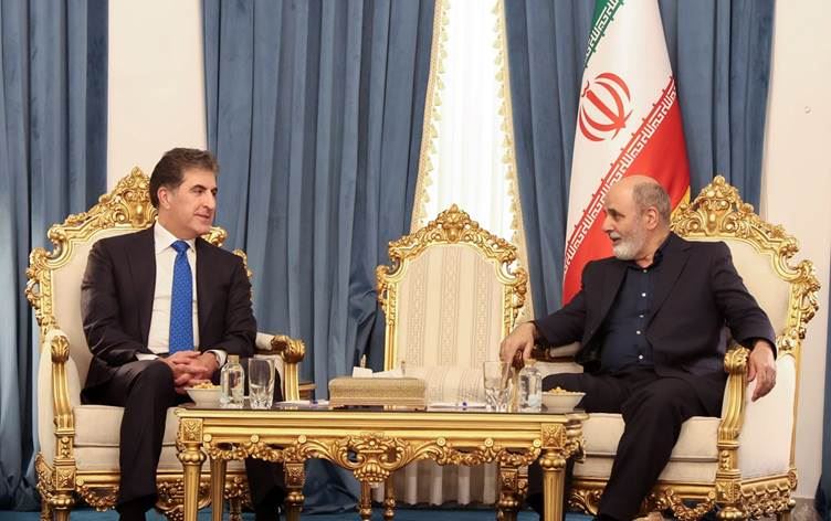 Nêçîrvan Barzanî Elî Ekber Ehmediyan civiyan