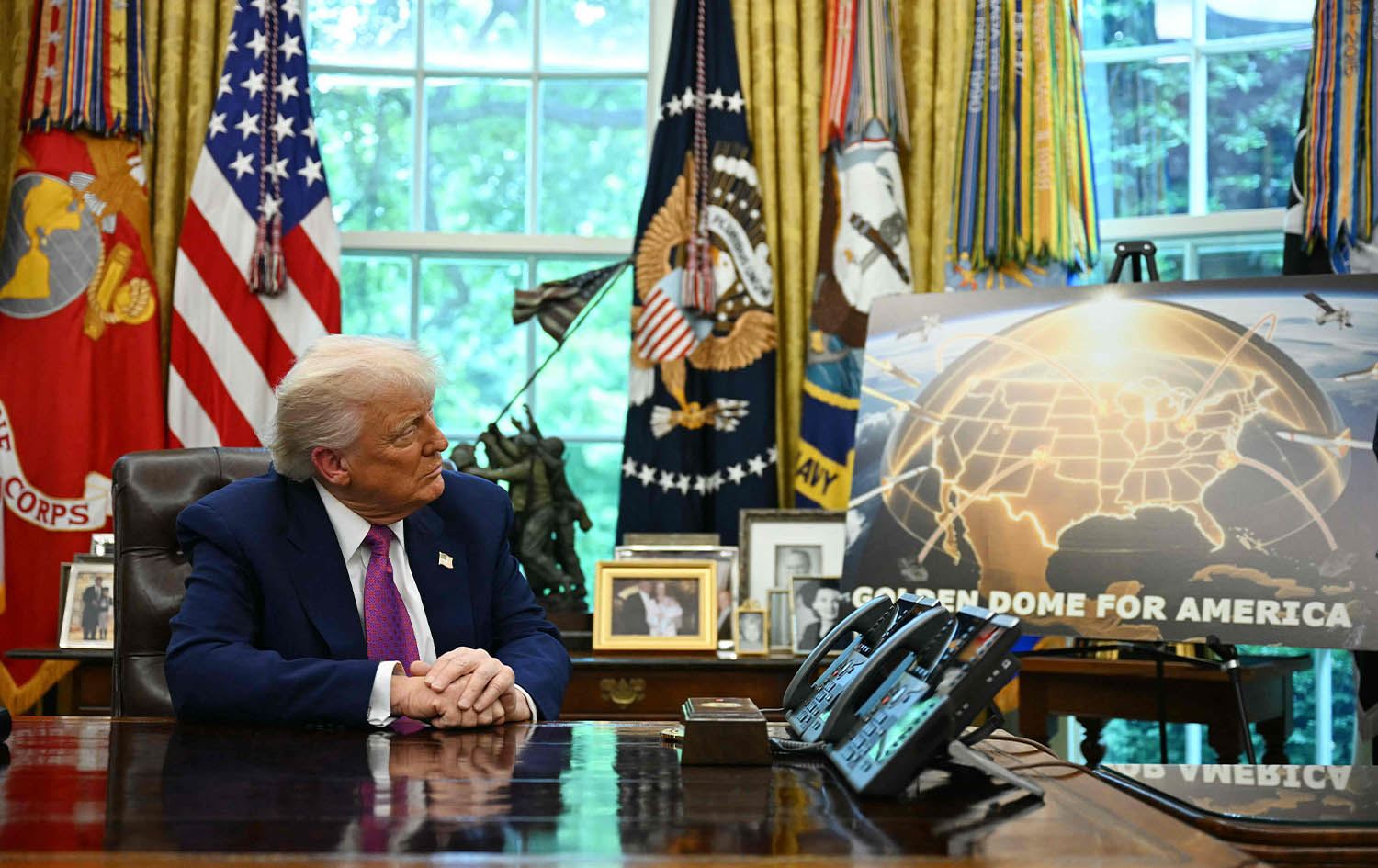 ترەمپ: گومبەزی زێڕین دروست دەکەین کە رێگری لە هێرش لە بۆشایی ئاسمانیشەوە دەکات