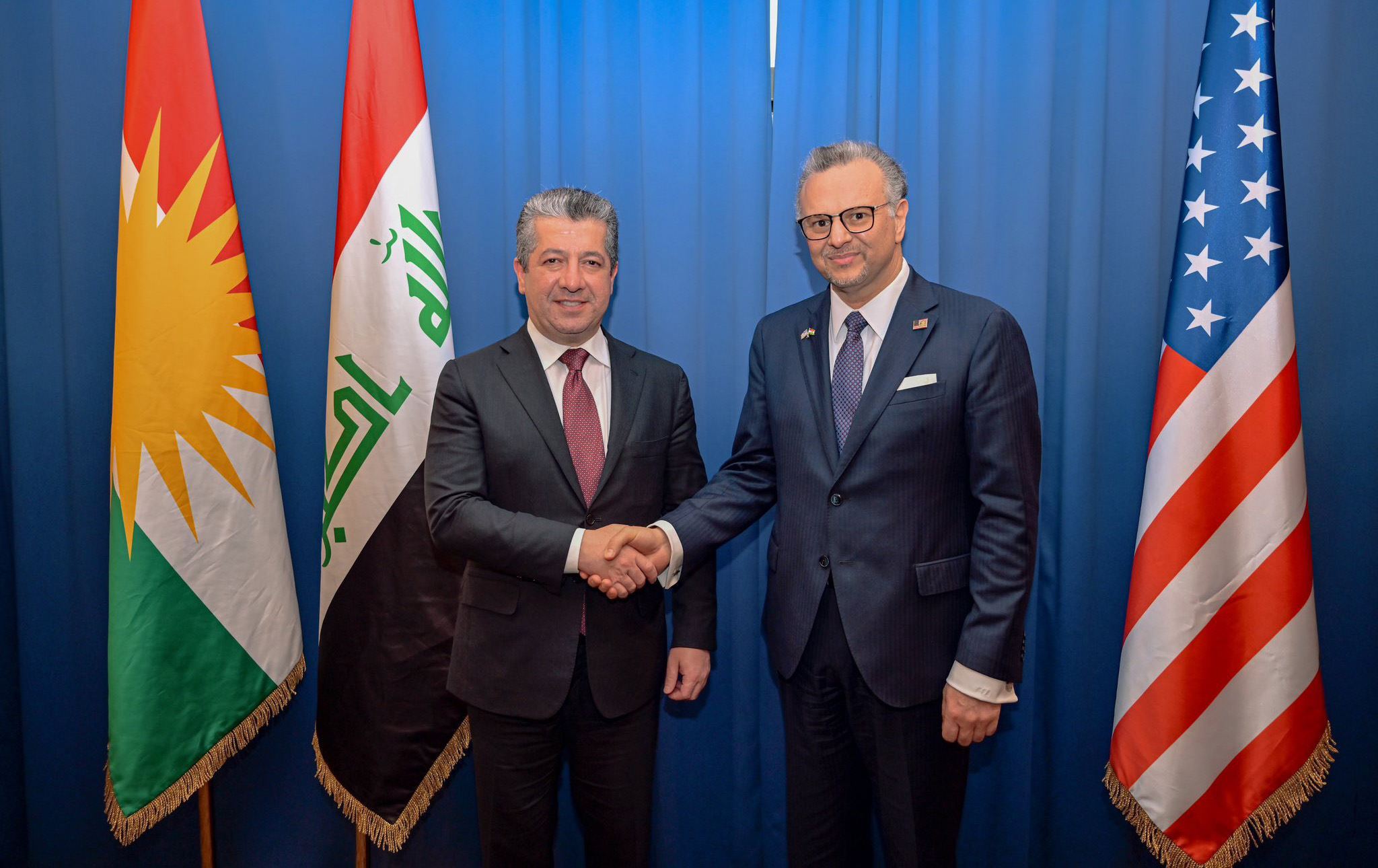 Mesrûr Barzanî û Massad Boulos\ Wêne: Facebooka Mesrûr Barzanî