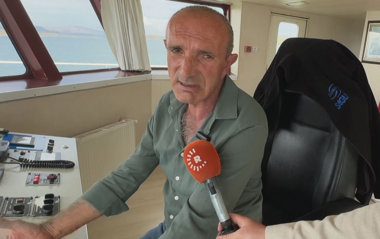 Kaptanê ferîbotê Suleyman Erbîl / Wêne: Alî Haydar Gozlu, Rûdaw