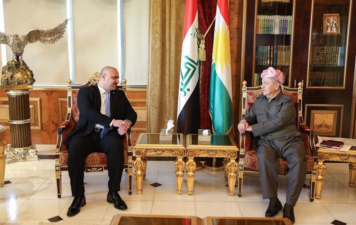 Başkan Barzani ITC Genel Başkanı Ağa ile görüştü / Fotoğraf: X 