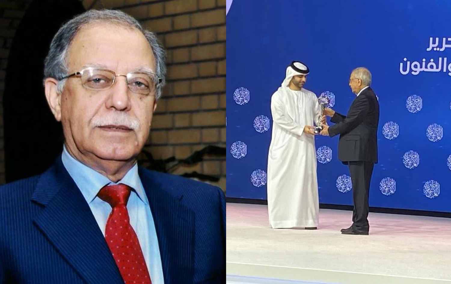 تكريم فخري كريم رئيس مؤسسة المدى للإعلام في دبي 