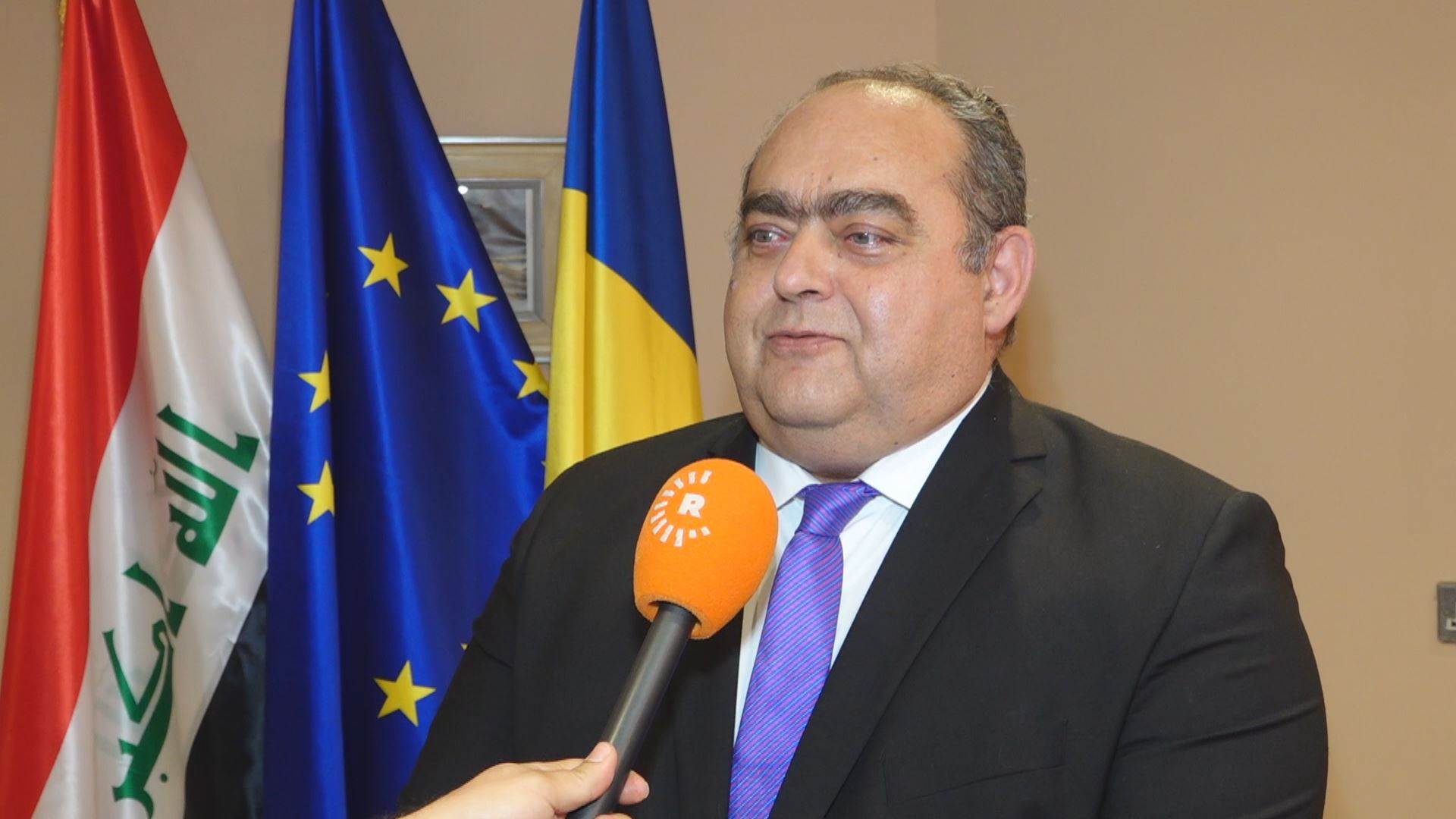 Balyozê Romanyayê yê Îraqê Radu Octavian Dobre /Wêne: Rûdaw