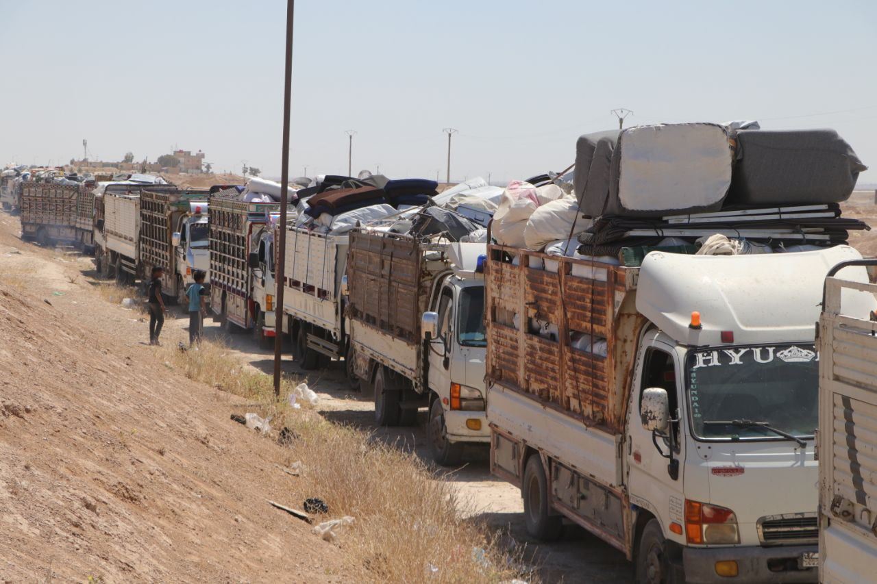 Dîmenê veguhastina koçberan\ Wêne: Facebooka Rêveberiya Xweser