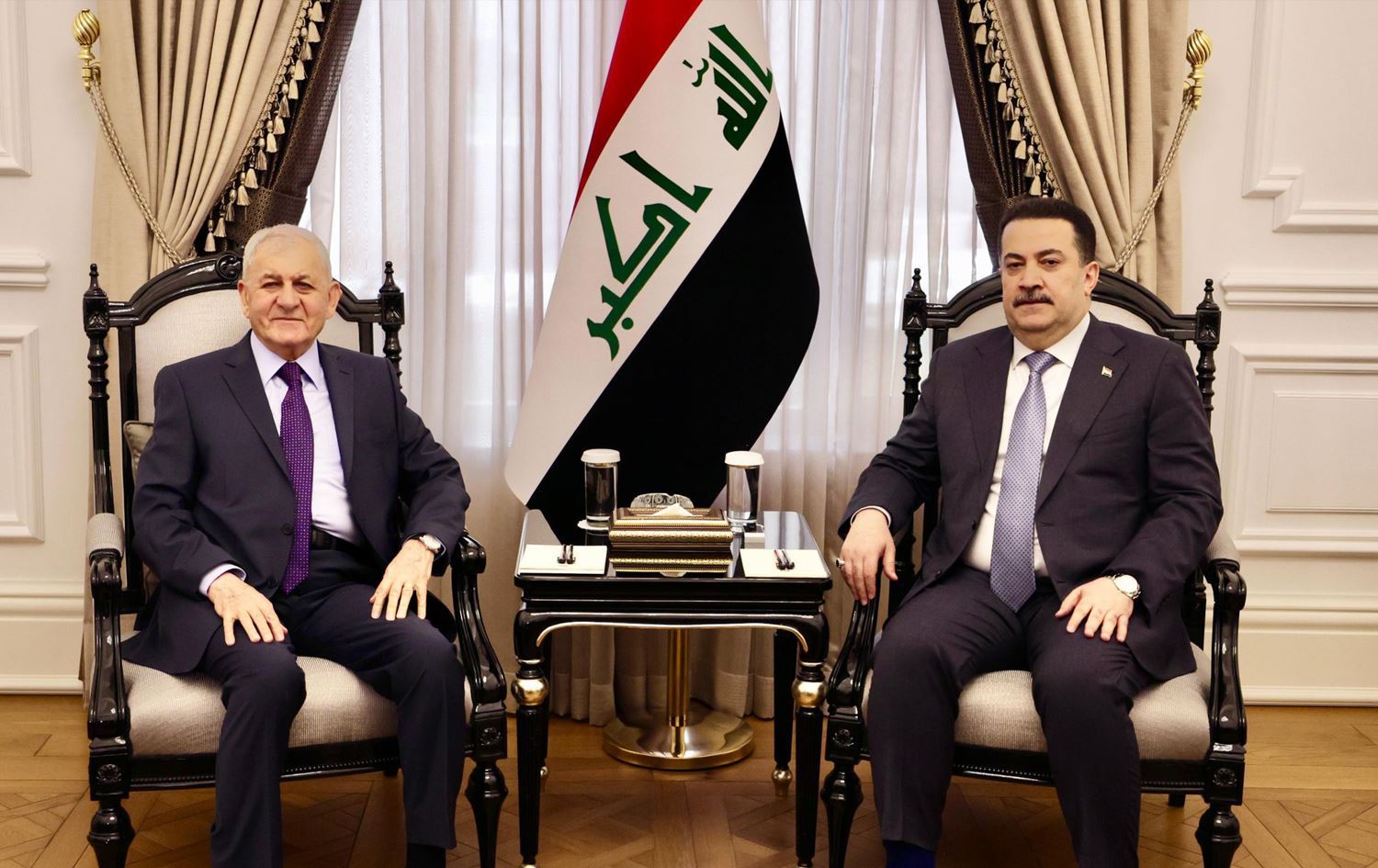 Dr. Letîf Reşîd û Mihemed Şiya Sûdanî \ Wêne: Serokkomariya Îraqê