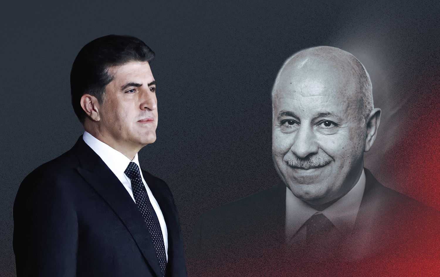 Nêçîrvan Barzanî û Kerîm Şingalî / Wêne: Rûdaw Grafîk