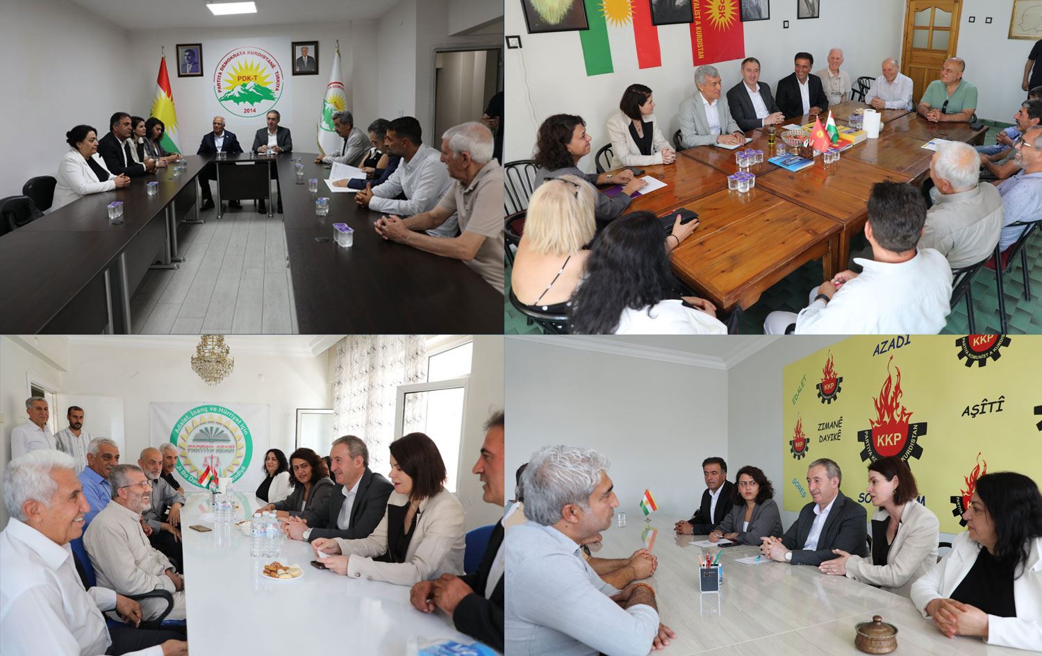Tuncer Bakirhan KKP, PDK-T, Partiya Azadî û PSK ziyaret kirin / Wêne: @tuncerbakirhan