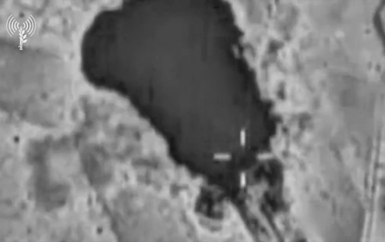 Screengrab of a video published by the IDF showing strikes being carried out against missile launchers in western Iran on June 15, 2025. Photo: IDF