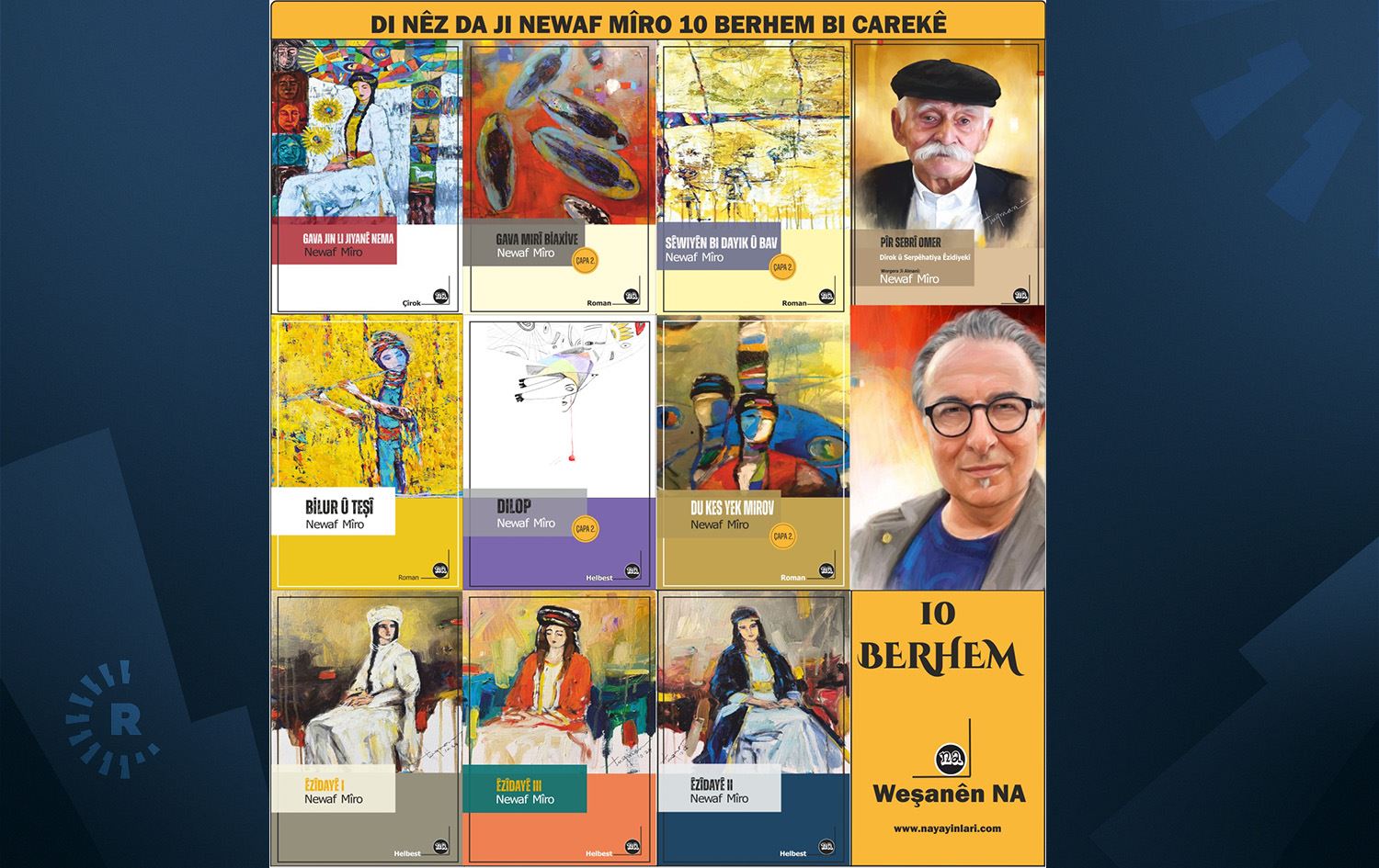 Bergên pirtûkên Newaf Mîro\ Wêne: Weşanên Nayê