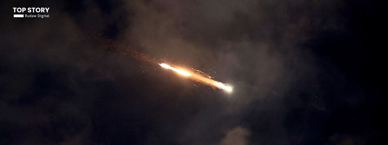 مووشەکی ئێران لە ئاسمانی تەل ئەڤیڤ دەتەقێندرێتەوە. وێنە: AFP