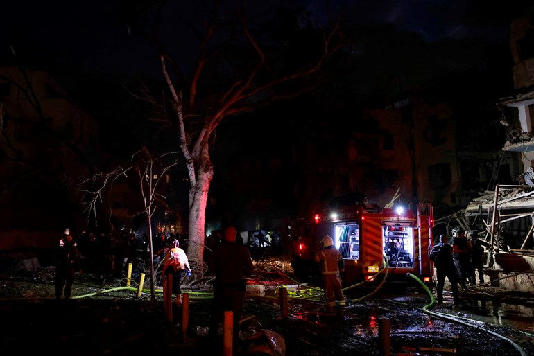 پاشماوەی بۆردوومانی ئێران لە ئیسرائیل. وێنە: AFP