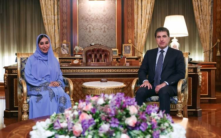 Meslehetguzara Konsulxaneya Îmaratê Şeyxe Beşîr Ferhan û Nêçîrvan Barzanî /Wêne: Serokatiya Herêma Kurdistanê 