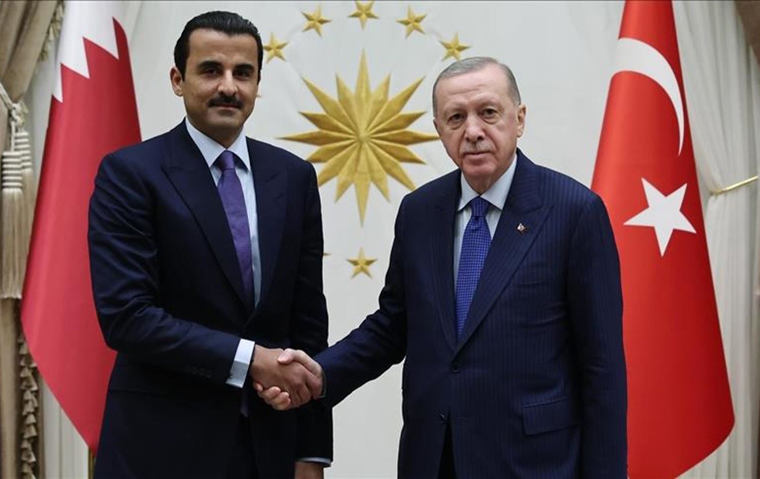 Türkiye Cumhurbaşkanı Recep Tayyip Erdoğan ve Katar Emiri Şeyh Temim bin Hamed Al Sani