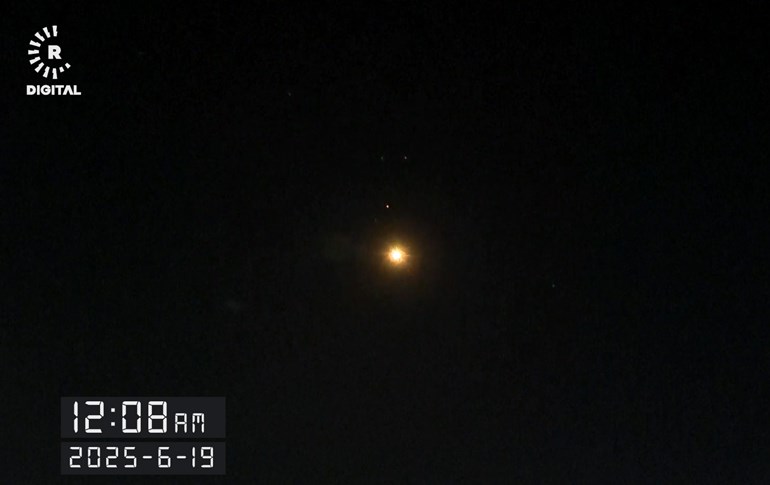 ڤیدیۆی بەرپەرچدانەوەی مووشەکەکانی ئێران لە تەل ئەڤیڤ