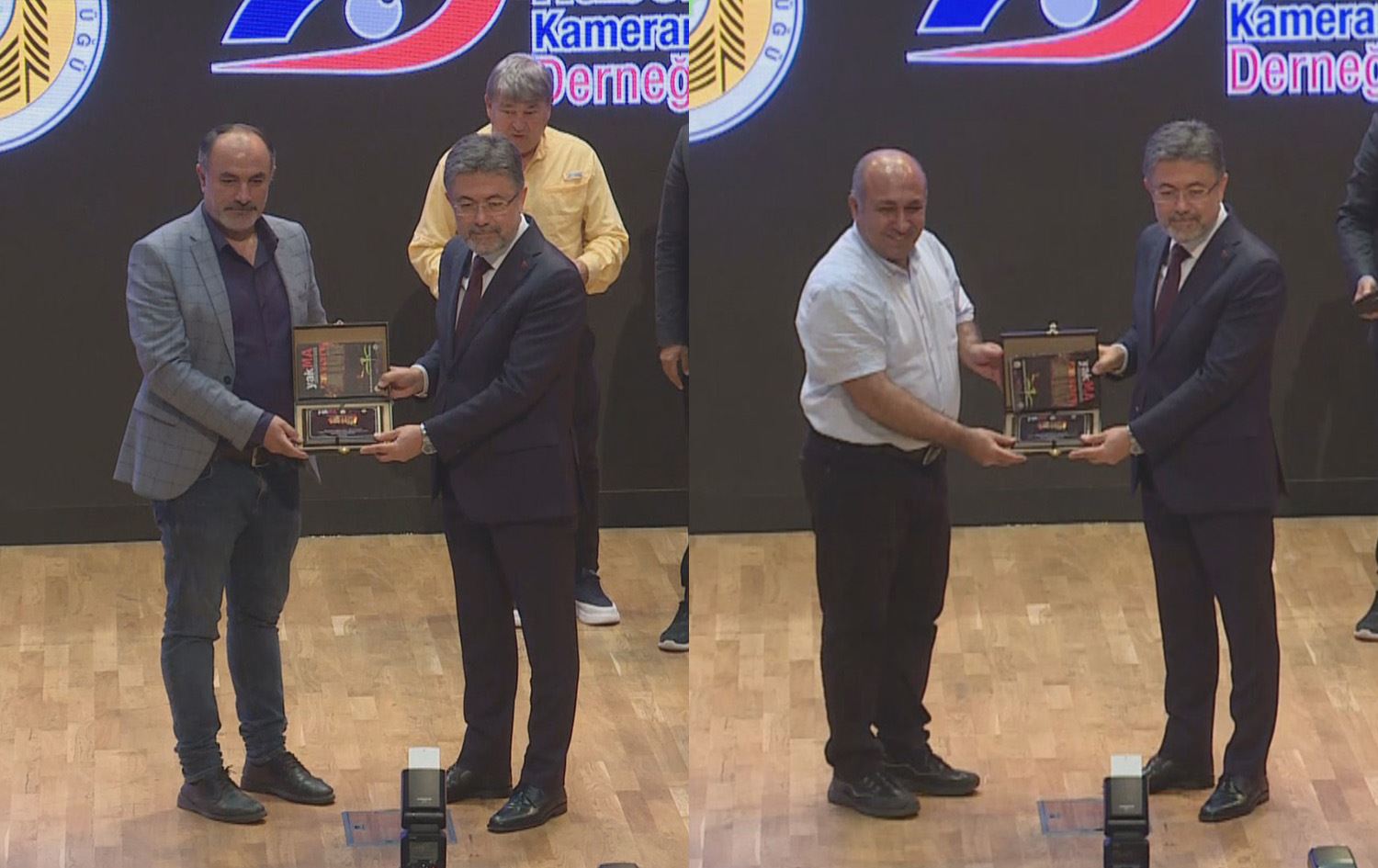 Dîmenê dema xelatkirina Şewket Herkî û Esat Aydin\ Wêne û Vîdeo: Rûdaw