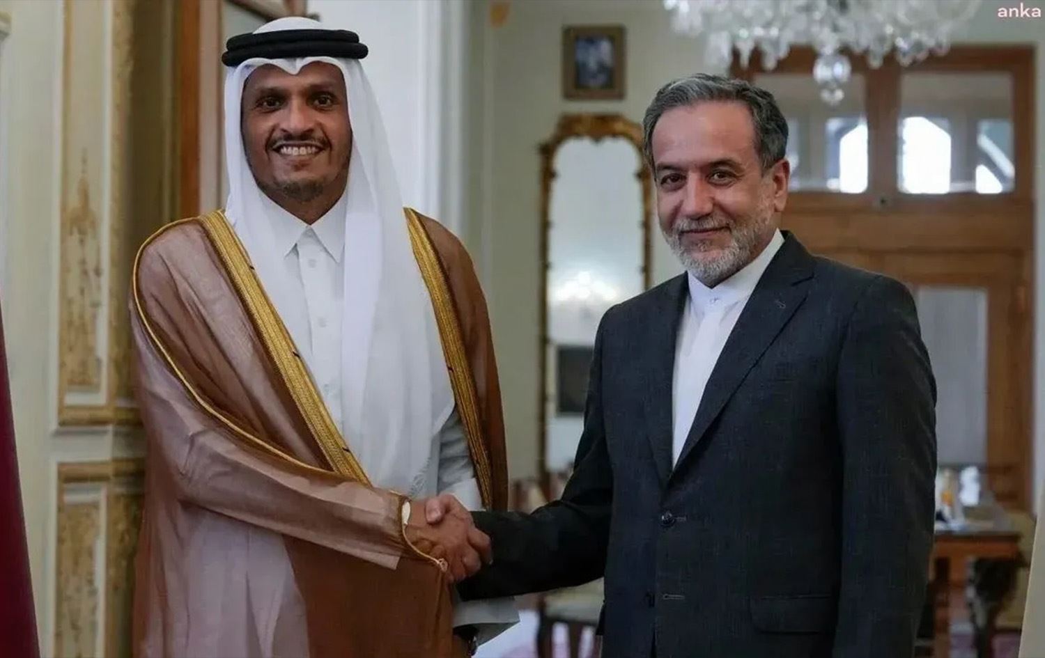 Foto - Katar Başbakanı ve Dışişleri Bakanı Muhammed bin Abdurrahman Al Sani ve İran Dışişleri Bakanı Abbas Erakçi 