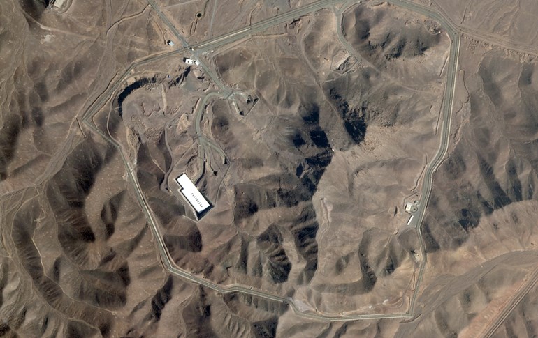 بنکەی ئەتۆمیی فۆردۆ پێش بۆردوومانکردنی. وێنە: AFP 