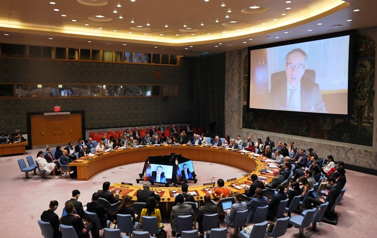 کۆبوونەوەی ئەنجوومەنی ئاسایشی نێودەوڵەتی. وێنە: AFP 