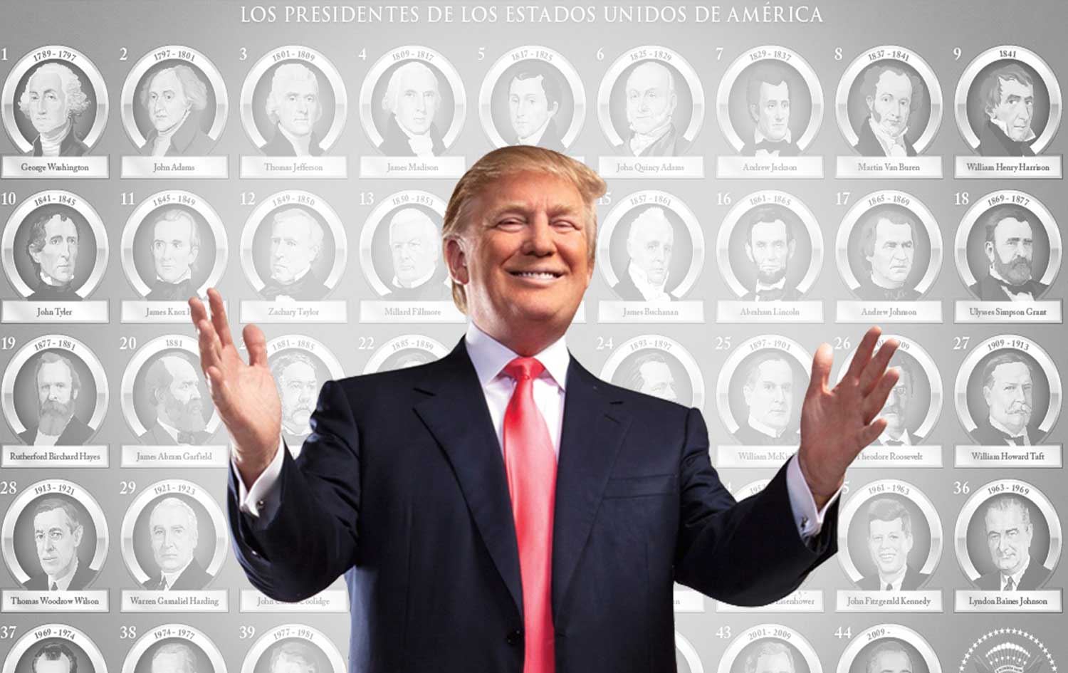 وێنەیەکی دۆناڵد ترەمپ، سەرۆکی ئەمریکا