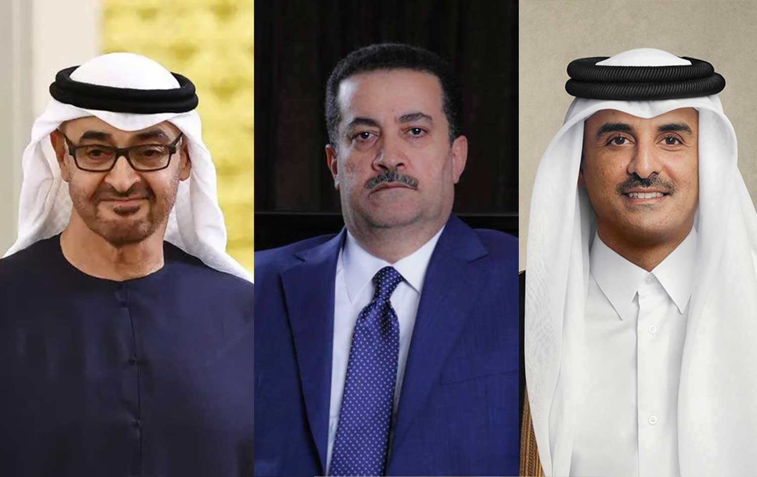 سەرۆکوەزیرانی عێراق و میری قەتەر و سەرۆکی ئیمارات تاوتوێی گرژییەکان دەکەن