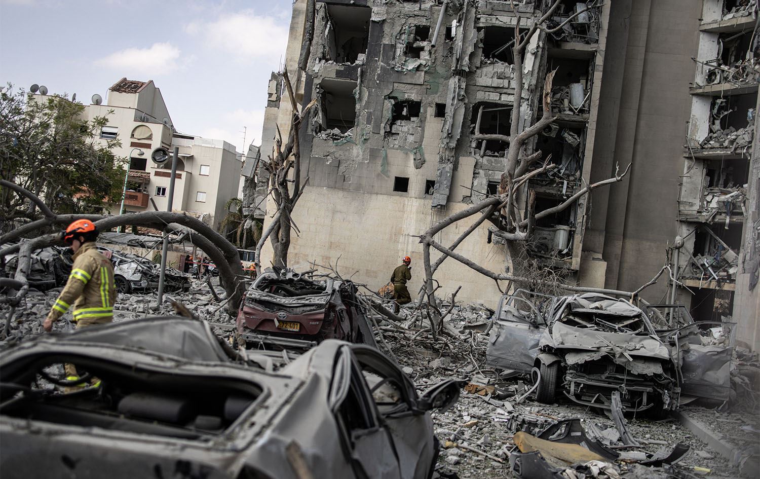 Dîmenê avahiyeke Îsraîlê ku bi êrişa Îranê wêran bûye\ Wêne: AFP