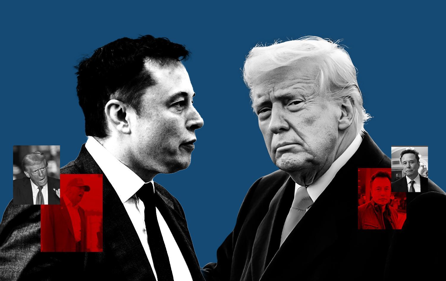 Elon Musk û Donald Trump /Wêne: Rûdaw Grafîk