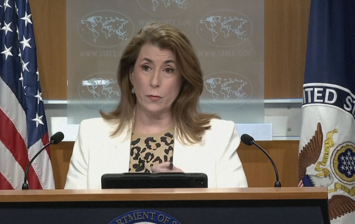 Berdevka Wezareta Derve ya Amerîkayê Tammy Bruce/Wêne: Rûdaw 