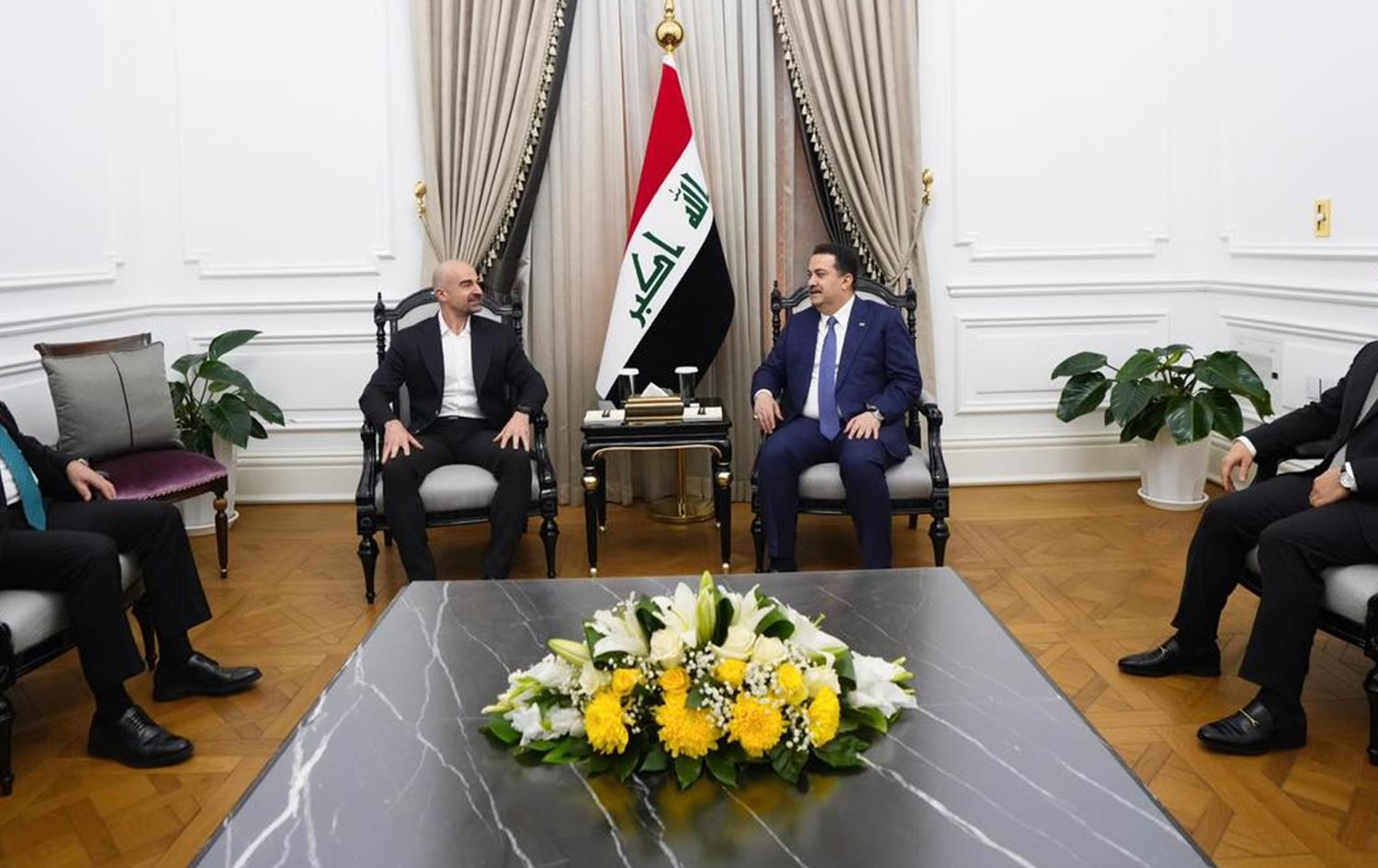 Bafil Talebanî û Mihemed Şiya Sûdanî civiyan / Wêne: Serokweziriya Îraqê 