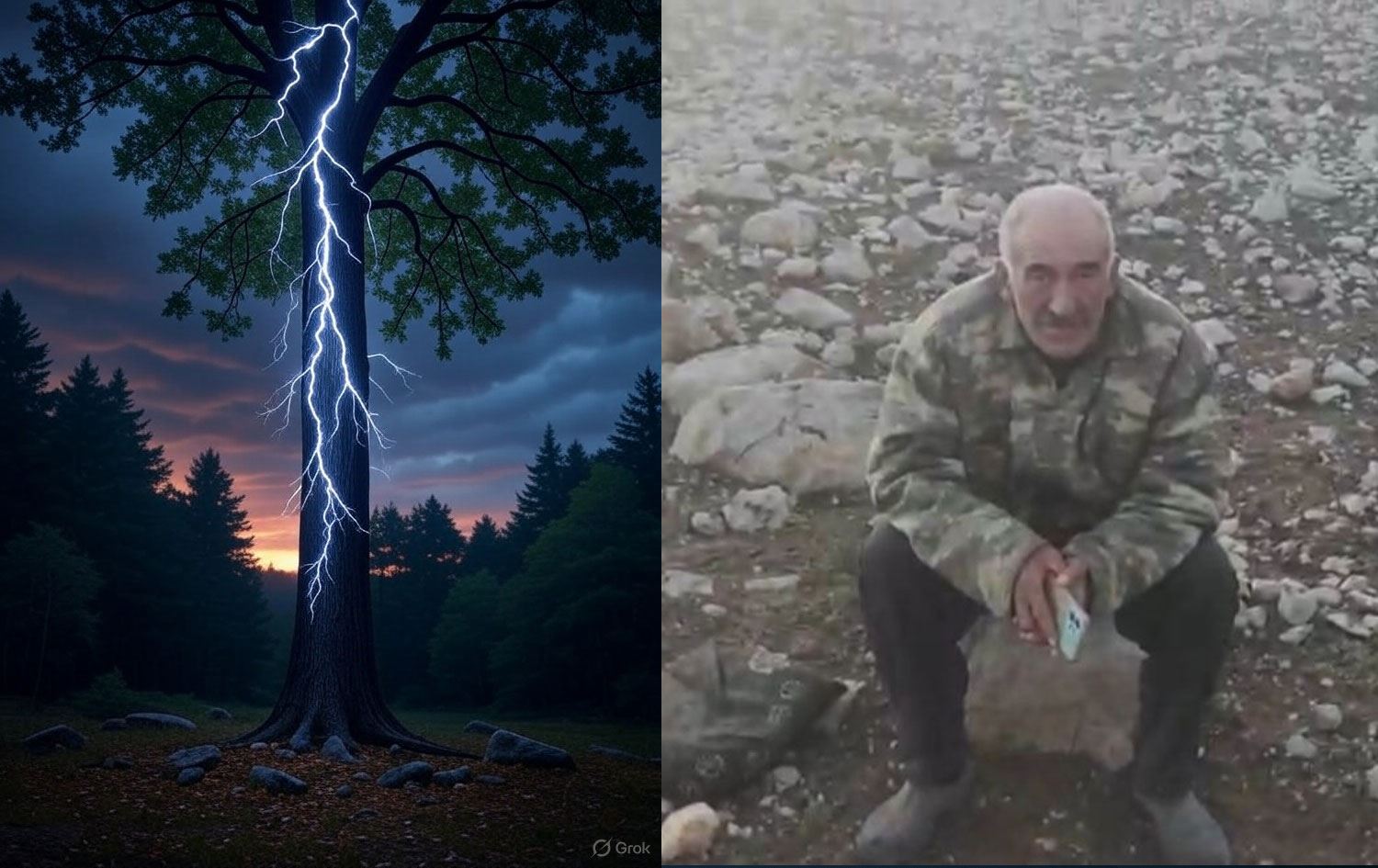 Mursel Bulut û wêneyekî temsîlî yê Grokê / Wêne: Rûdaw Grafîk