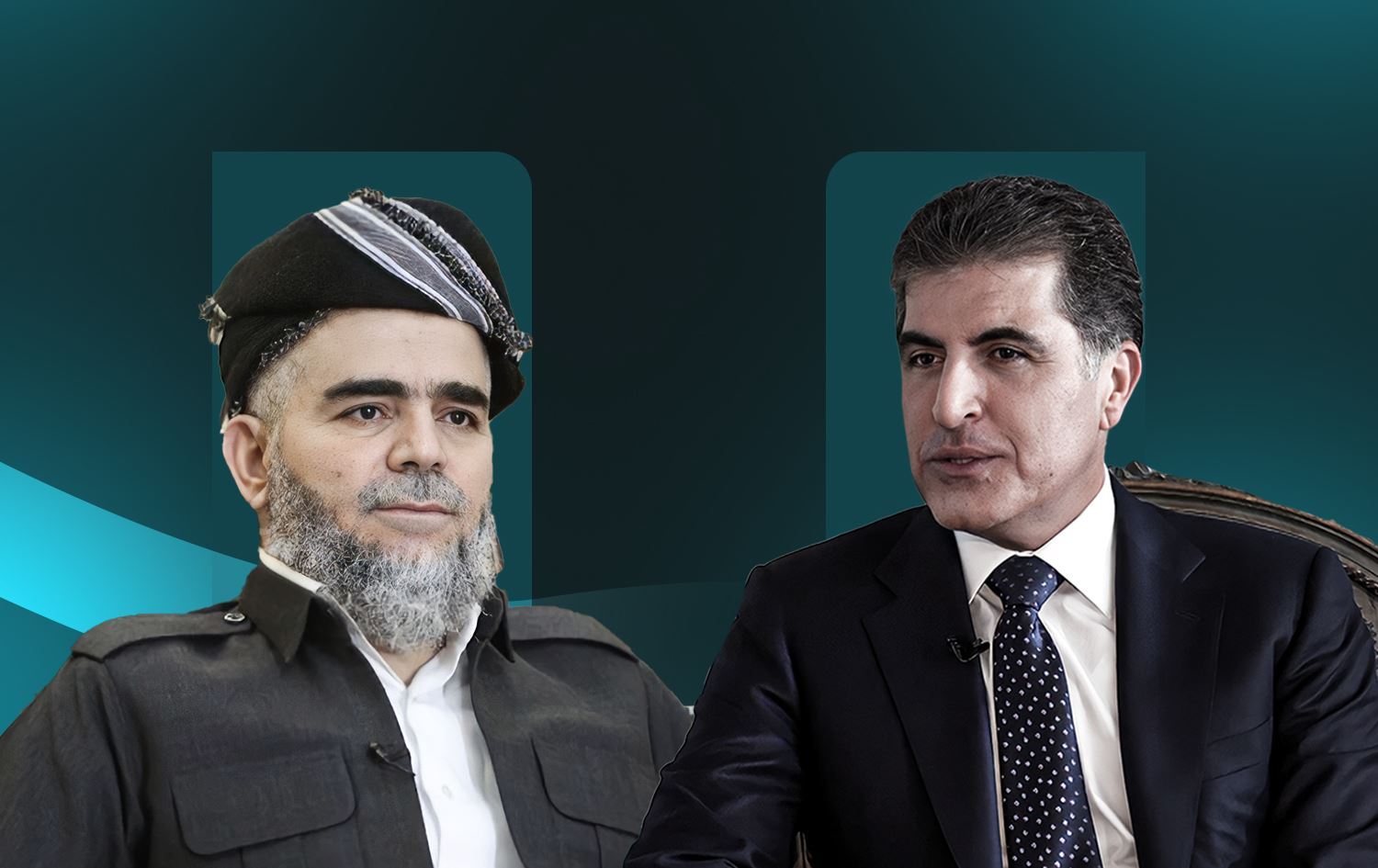 Elî Bapîr û Nêçîrvan Barzanî\ Wêne: Rûdaw Grafîk