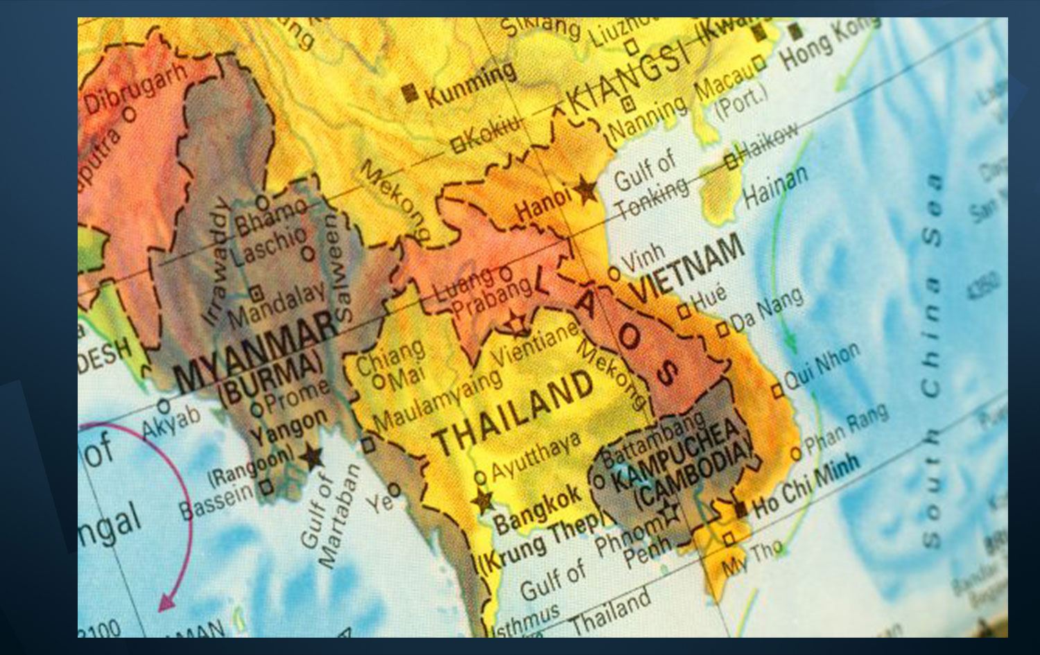 Tayland ve Kamboçya olduğu coğrafya