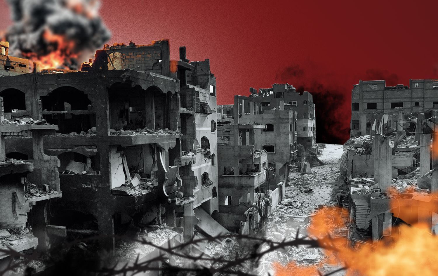 Wêraniya li Xezeyê\ Wêne: Rûdaw Grafîk