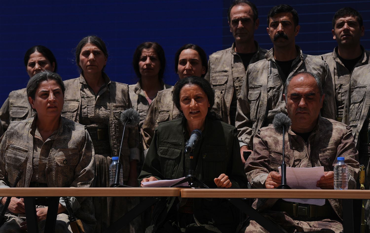 Daxuyaniya Besê Hozat û Nedîm Seven\ Wêne: AA