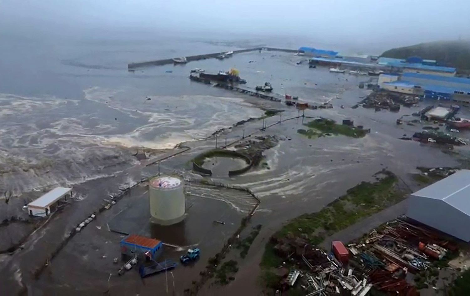 Pêlên tsunamiyê / Wêne: Ajans