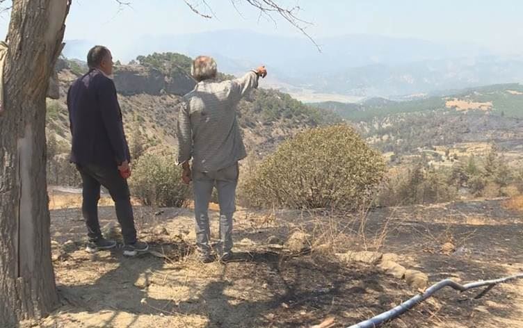 Maraş'ki orman yangını ardında ağır hasar bıraktı. / Foto: Rûdaw