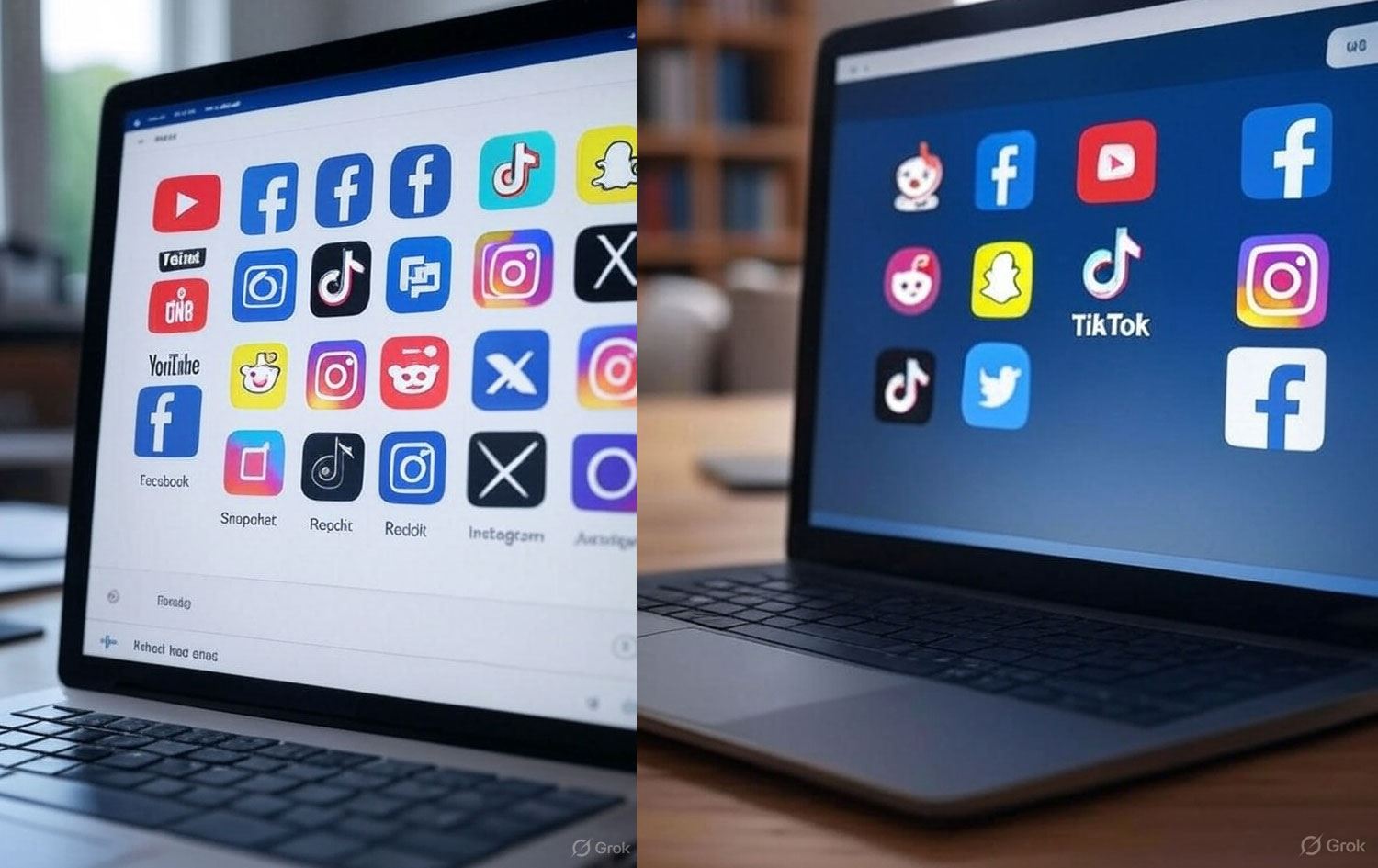 Platformên medyaya civakî / Wêne: Grok 