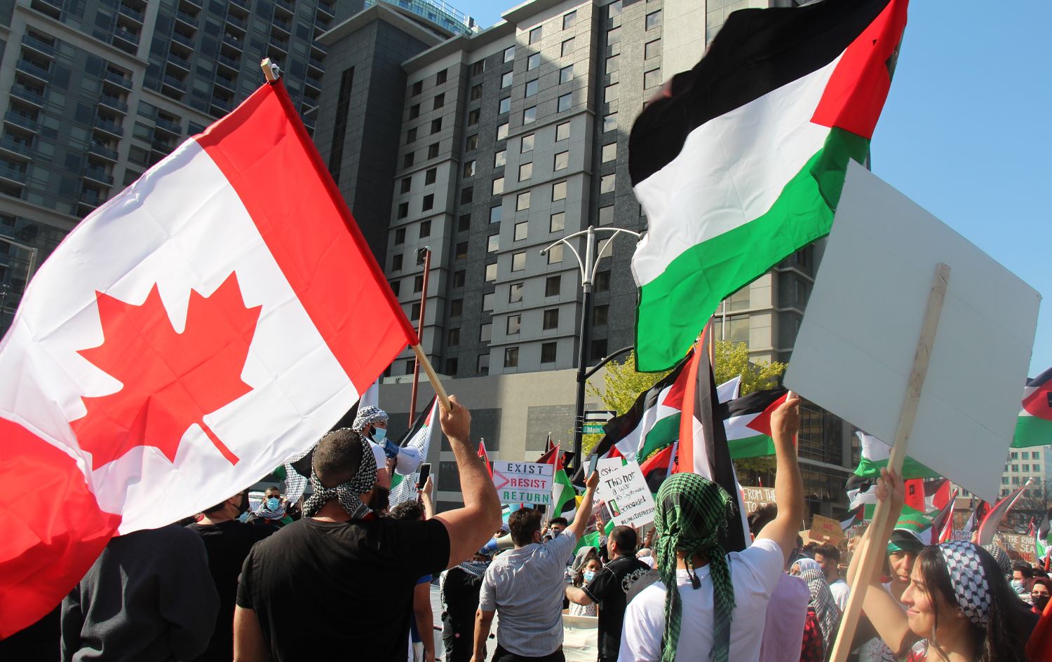 Alayên Kanada û Filistînê /Wêne: Getty Images