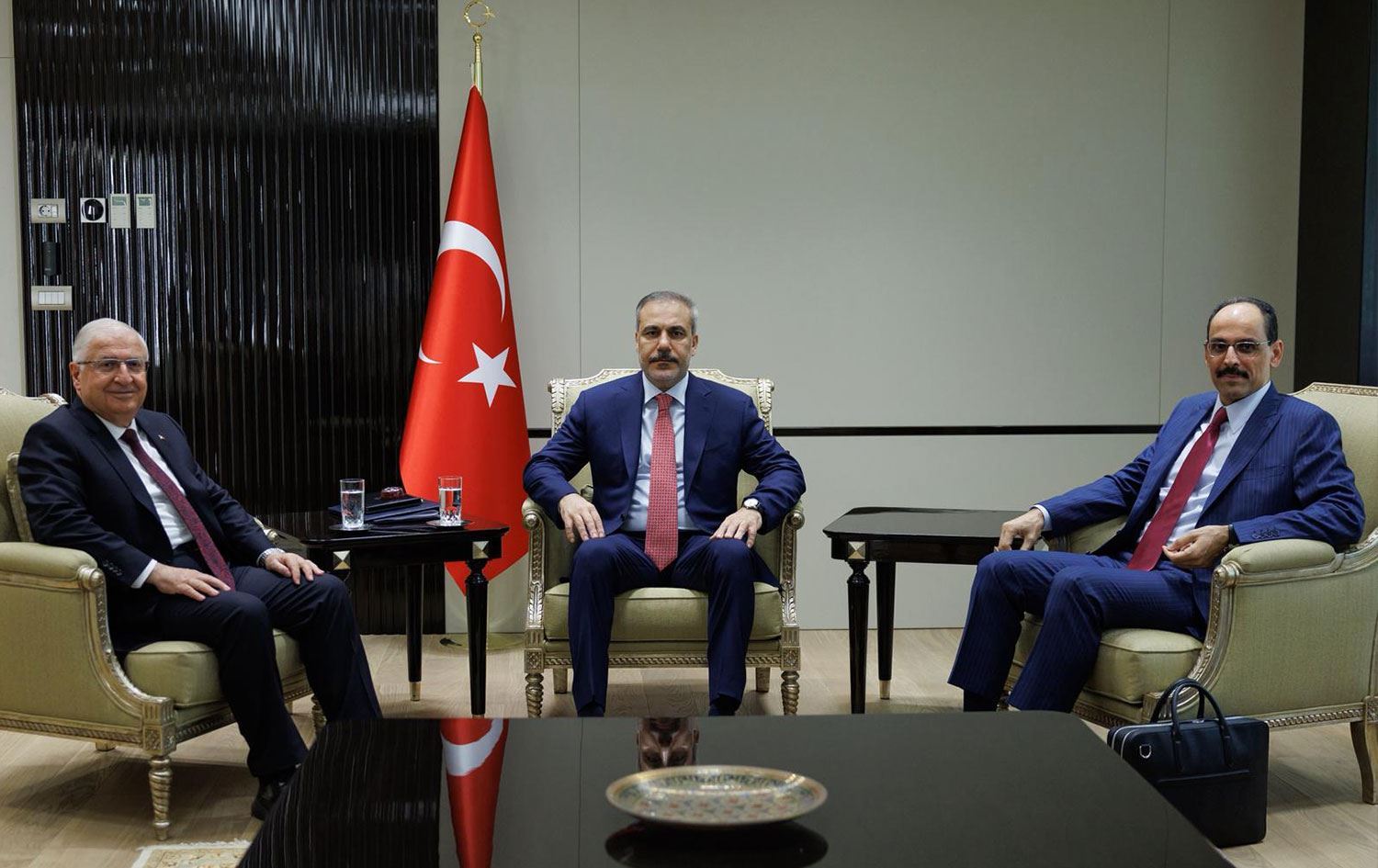 Hakan Fîdan, Yaşar Guler û Îbrahîm Kalin\ Wêne: Wezareta Karên Derve ya Tirkiyeyê