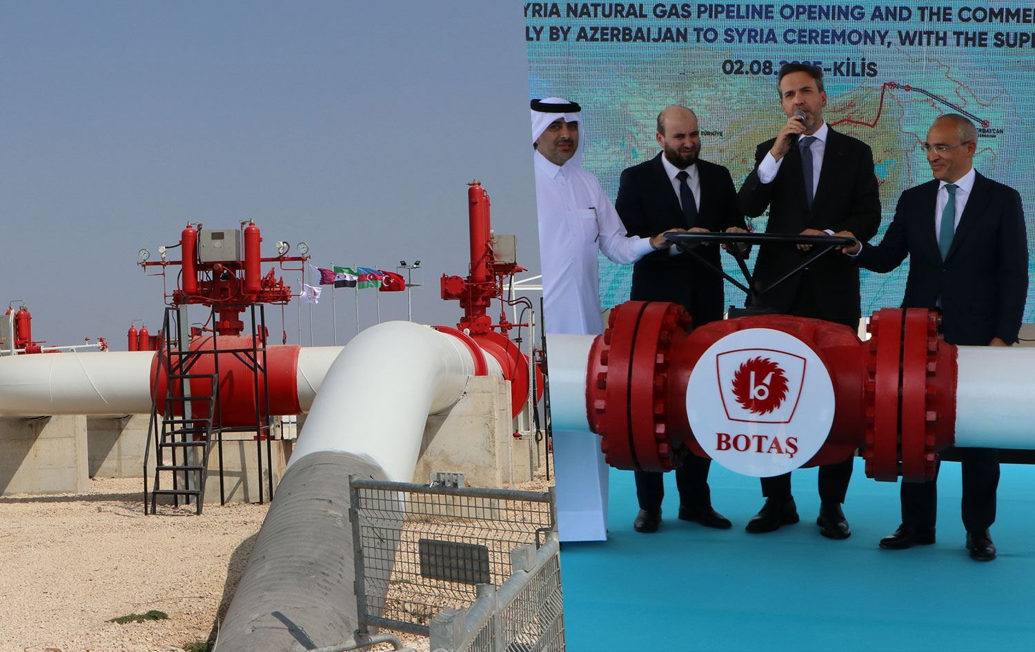 Merasîma Xeta Boriya Gaza Xwezayî ya Tirkiye-Sûriyeyê\ Wêne: Rûdaw Grafîk