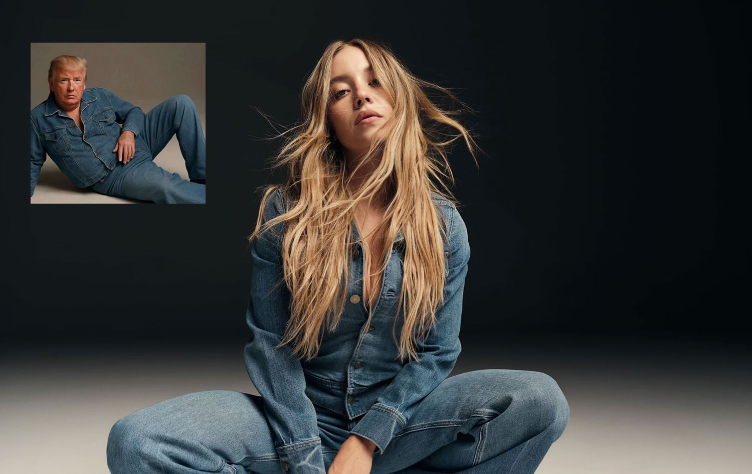 دۆناڵد ترەمپ ستایشی ریکلامێکی سیدنی سوینی دەکات و کاردانەوەی لێدەکەوێتەوە