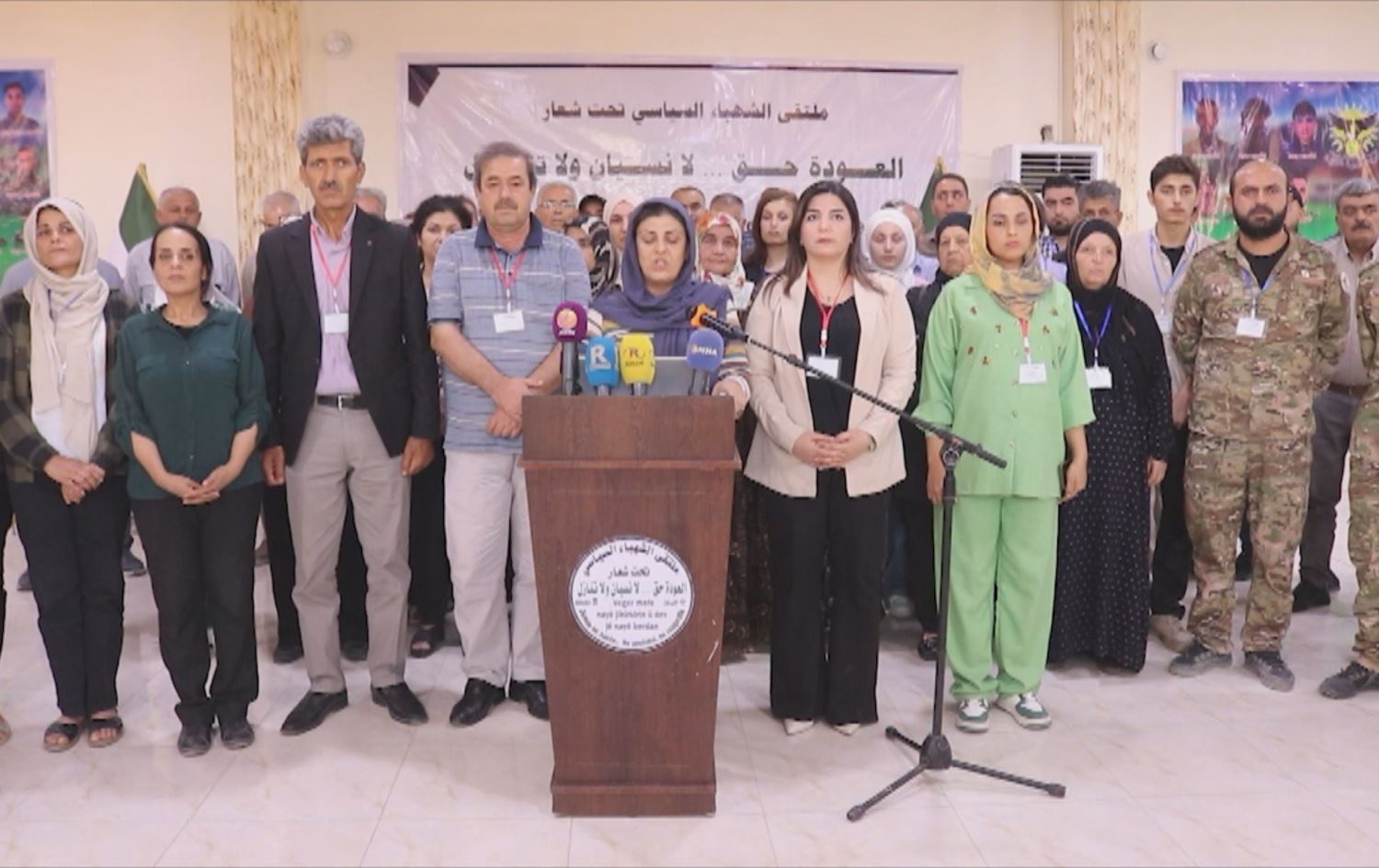 Koçberên Şehbayê piştî komxebatê daxuyaniyek da /Wêne: Rûdaw