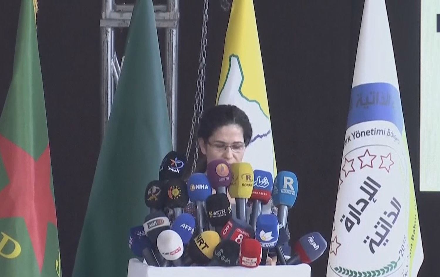 Hevseroka Daîreya Têkîliyên Derve ya Rêvebiriya Xweser Îlham Ehmedê / Wêne: Ji dîmenan hatiye girtin