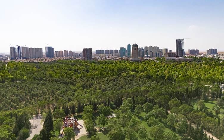 Erbil'deki Sami Abdulrahman Parkı'ndan görünüm