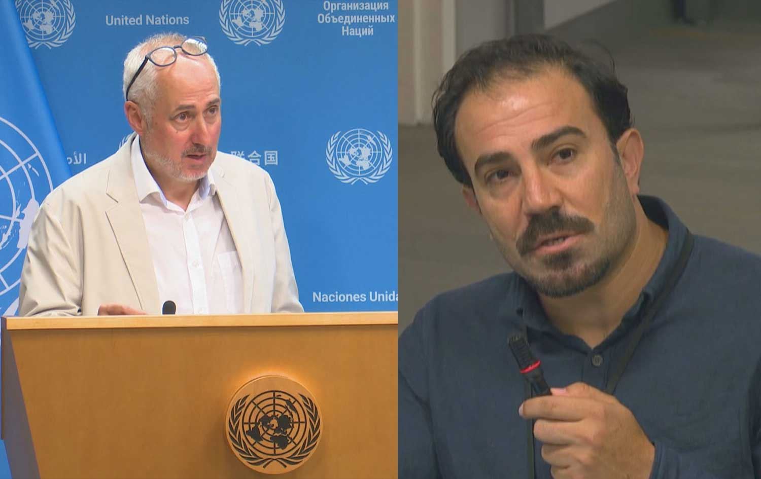 Stephane Dujarric û Sînan Tuncdemîr / Wêne: Rûdaw