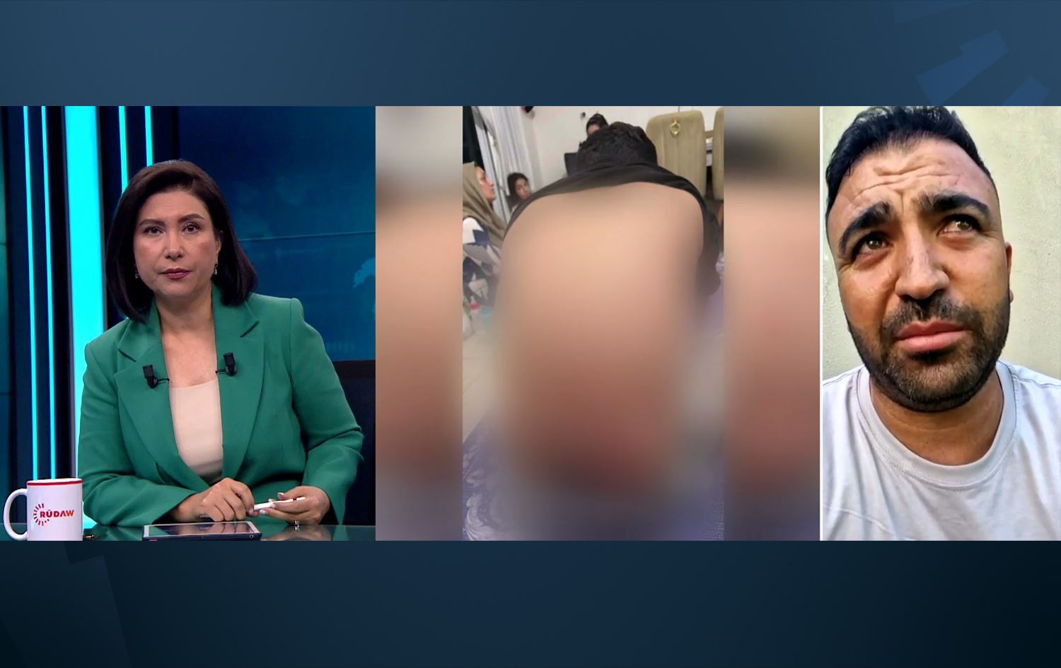 Hêvîdar Zana, qubaniye êrişê û Şenol Avci /Wêne: Rûdaw 