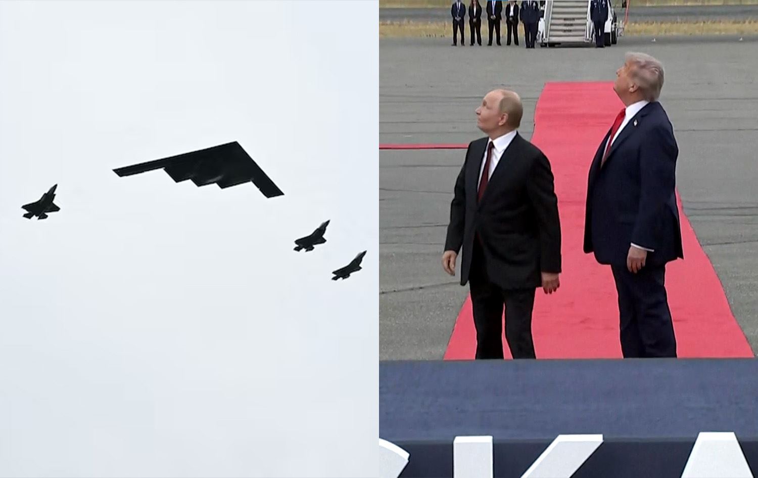 Trump bi balafirên şer çû pêşwaziya Putin / Wêne: Ji ber dîmenan