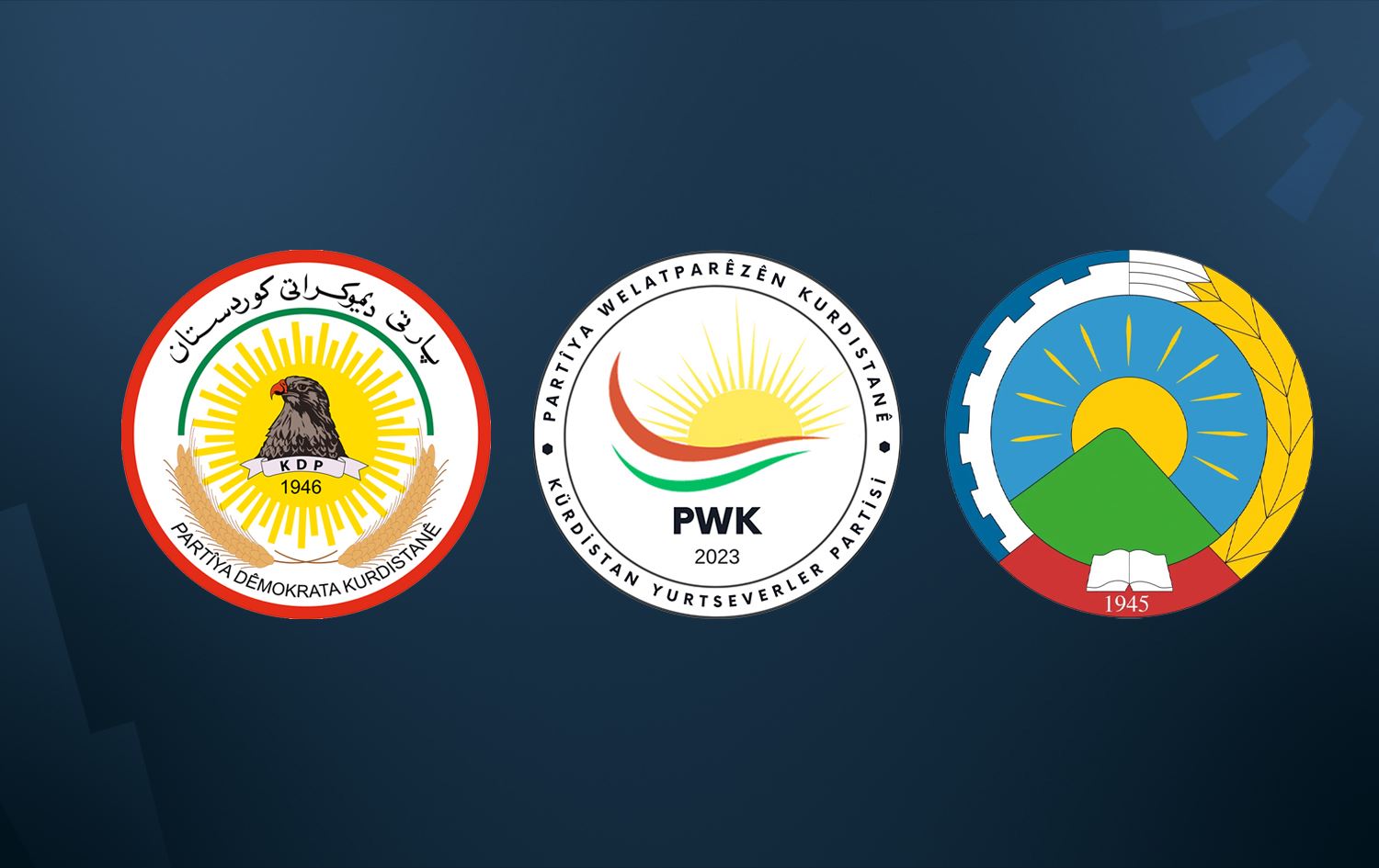 Logoyên PDK. PWK û PDK-Îranê / Wêne: Rûdaw Grafîk