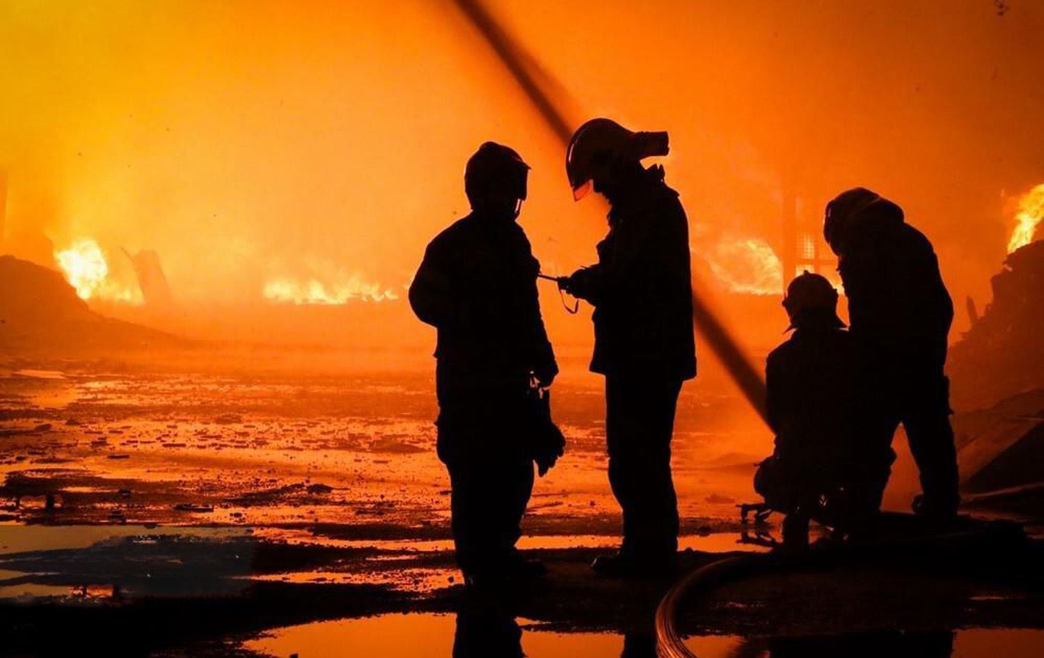 Yangın bölgesinden bir kare